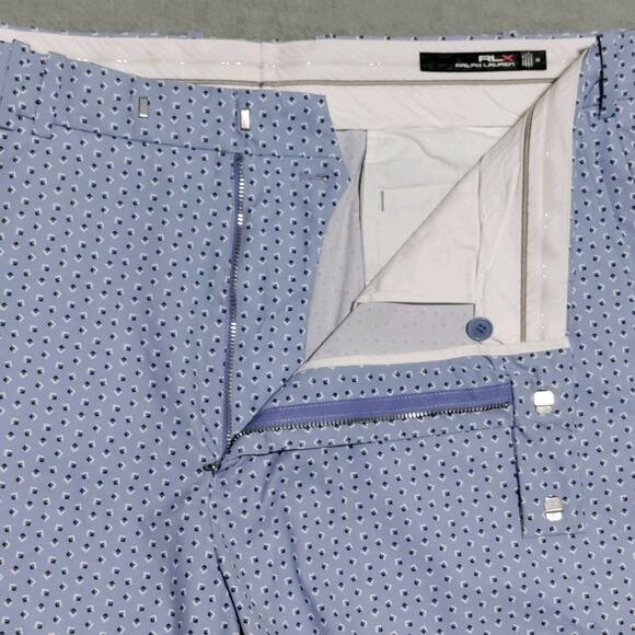 RLX Ralph‎ Lauren Golf Shorts Mens 38 Blue Geometric Performance Worn Once - Picture 7 of 15